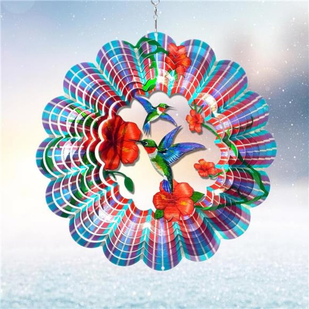 Hummingbird Wind Spinner - Hummingbird Gift for Women Men, Metal Wind Spinners